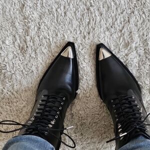 MICHAEL KORS Collection RADCLIFFE RUNWAY Leather Boots Sz 39.5  NIB